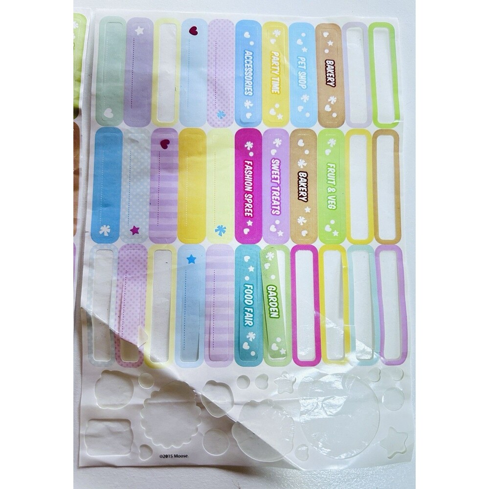 Shopkins‎ - Small Mart - Food Fair - Fashion Spree Original Unused Stickers - Picture 2 of 4